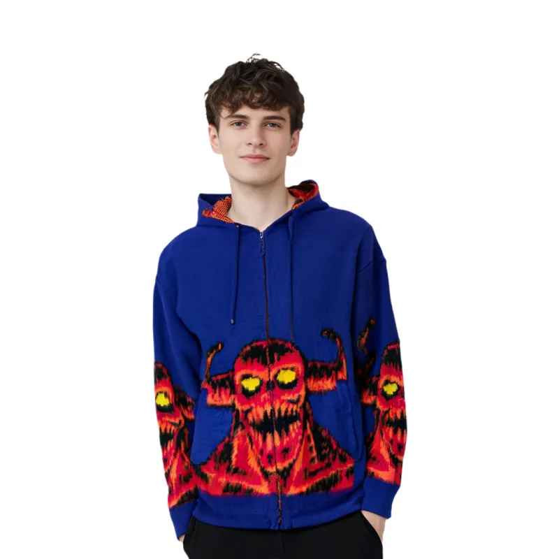 Supreme Toy Machine Zip Up Hooded Sweater - POIZON Supreme Toy Machine Zip Up Hooded Sweater - POIZON
