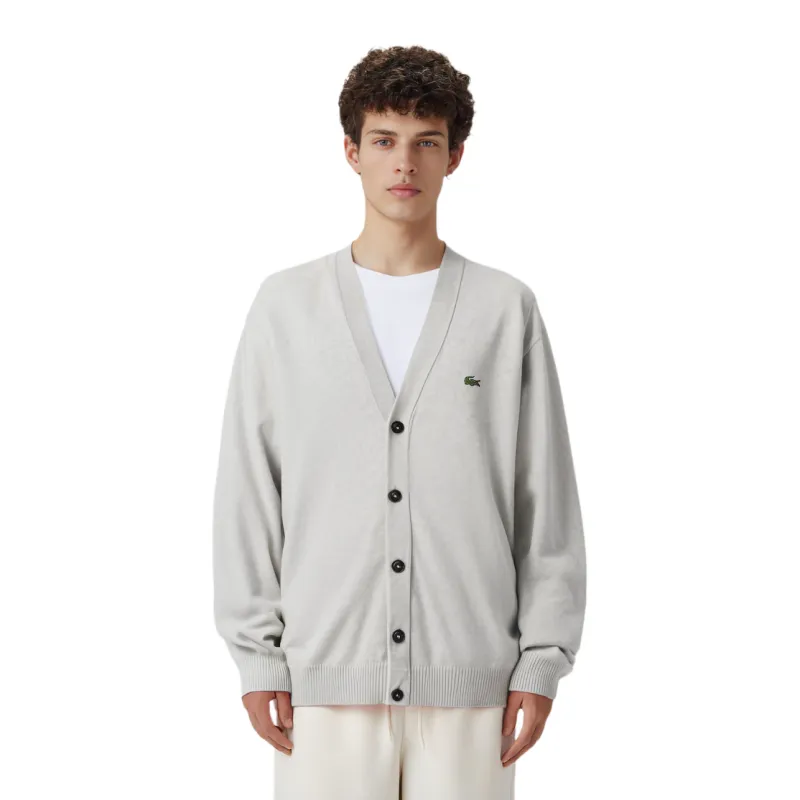 LACOSTE Sweater Men's Gray White-2