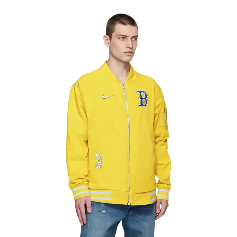 Nike Boston Red Sox Authentic Collection City Connect Game Time Men's Nike Mlb Full Zip Bomber Jacket-2