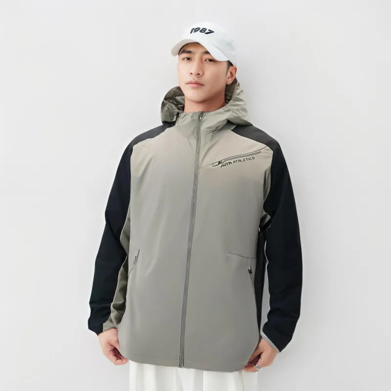 Anta Variety Training Collection Jackets Coats Men's Oak Khaki/Basic Black-5