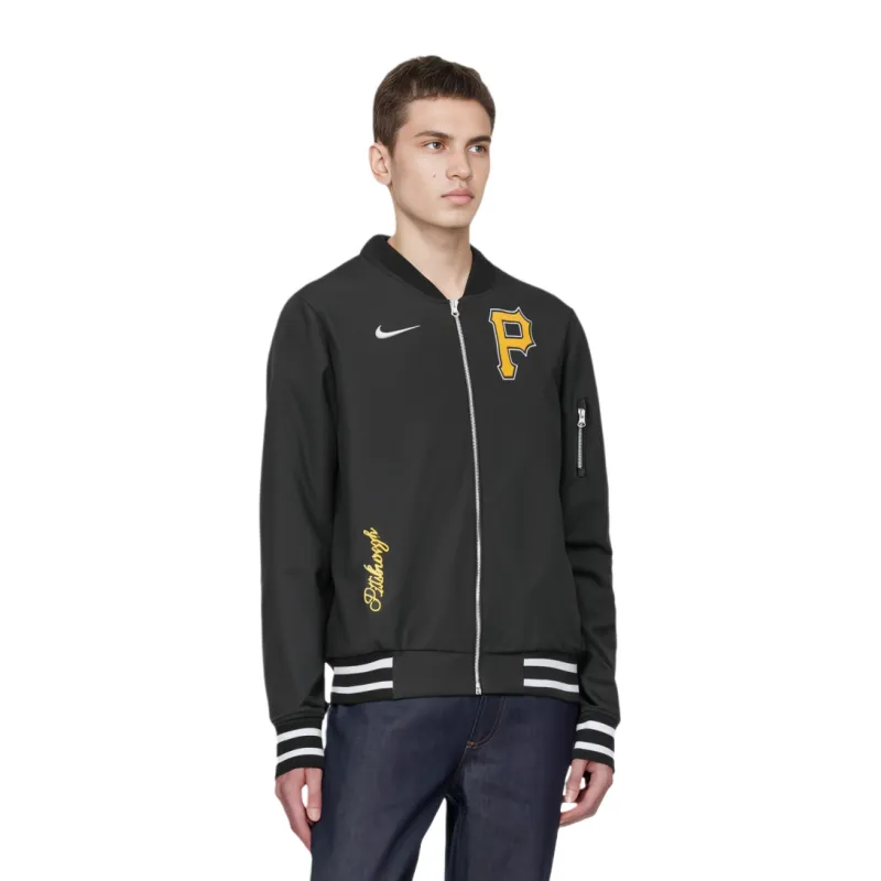 Nike Pittsburgh Pirates Authentic Collection Men's Nike Mlb Full-Zip Bomber Jacket-2