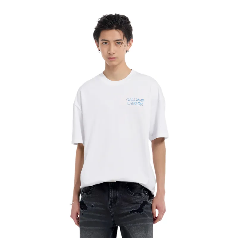 GALLIANO LANDOR T Shirt Unisex White-3