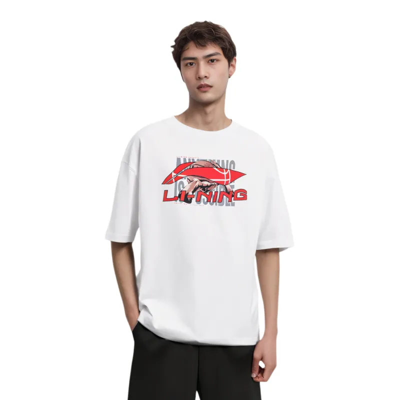 LiNing Sports Life Collection T Shirt Men's Standard White-3
