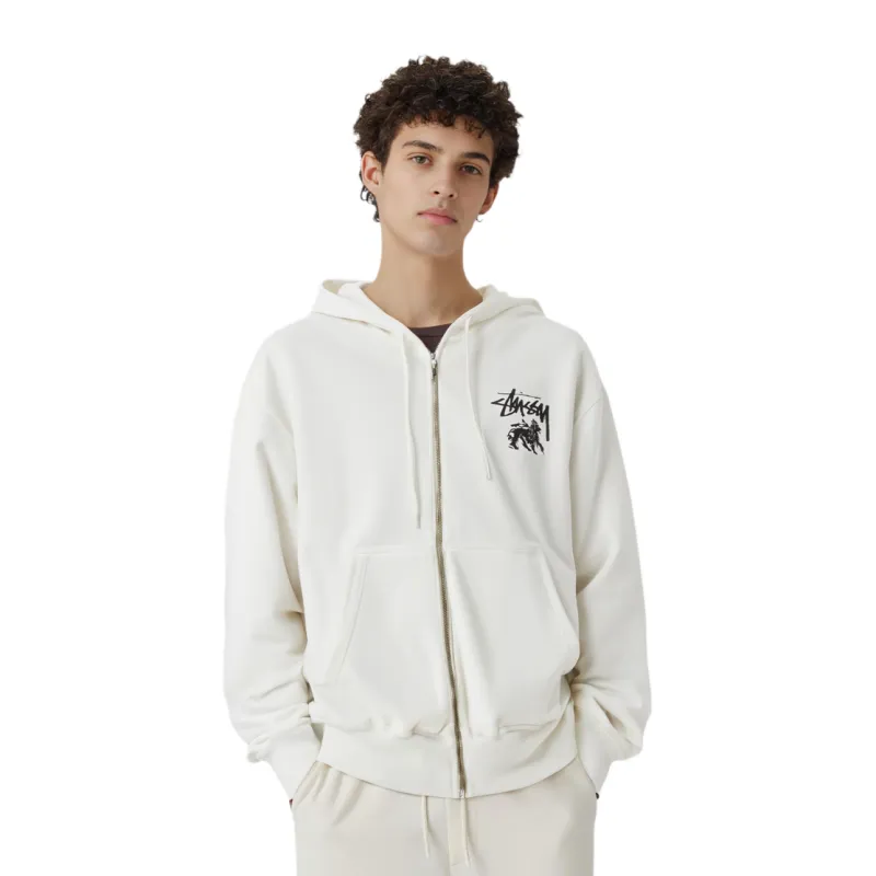 Stussy Rasta Lion Zip Pigment Dyed Hoodie-6