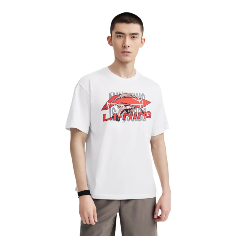 LiNing Sports Life Collection T Shirt Men's Standard White-2