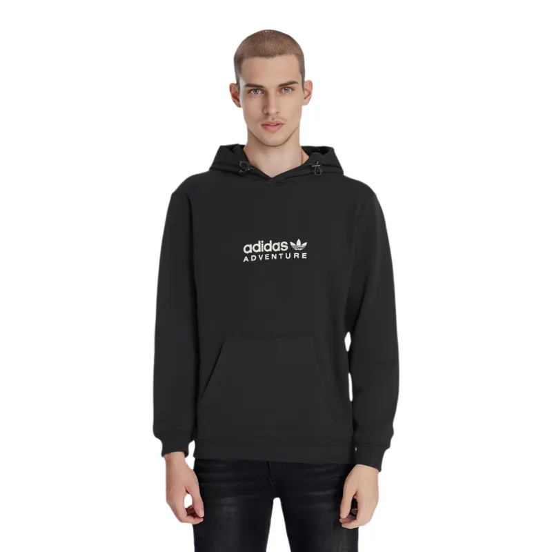 Adidas Sweatshirts Men Black+Shopping Bag-2