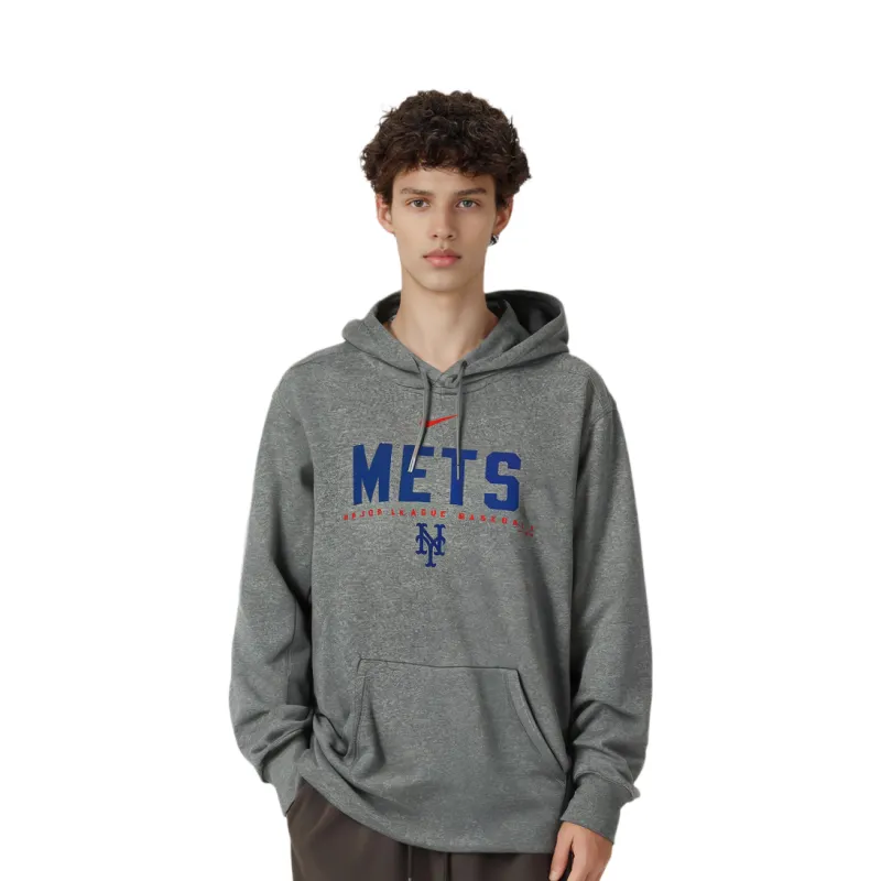 Nike x MLB Collaboration New York Mets Sweatshirt Men's Charcoal Stone Flower-2