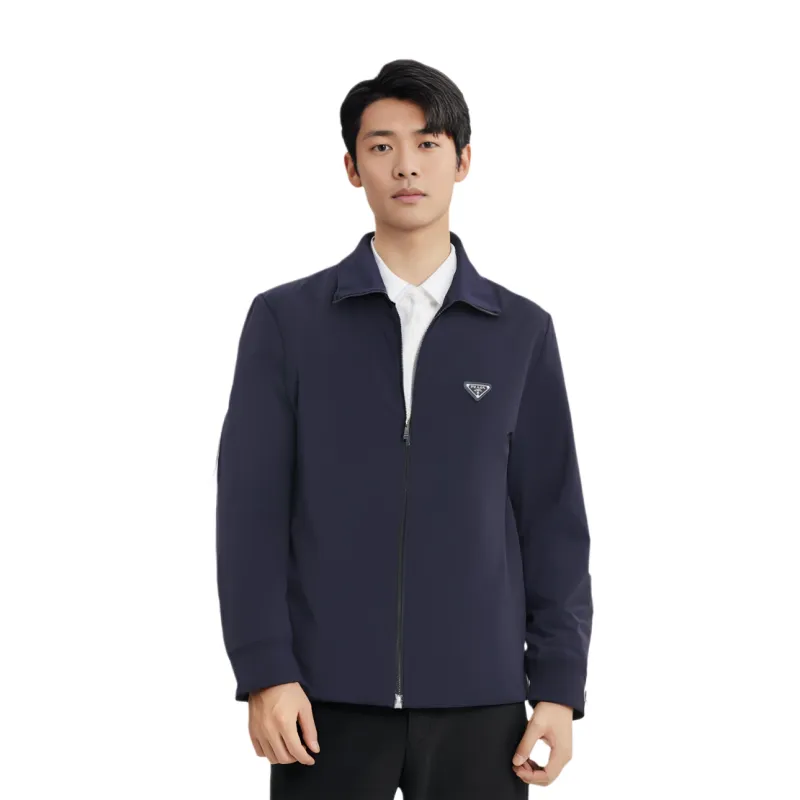 PRADA Triangle logo Zip up Jacket-2