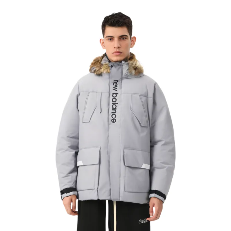 New Balance Down Jackets Men Gray-2