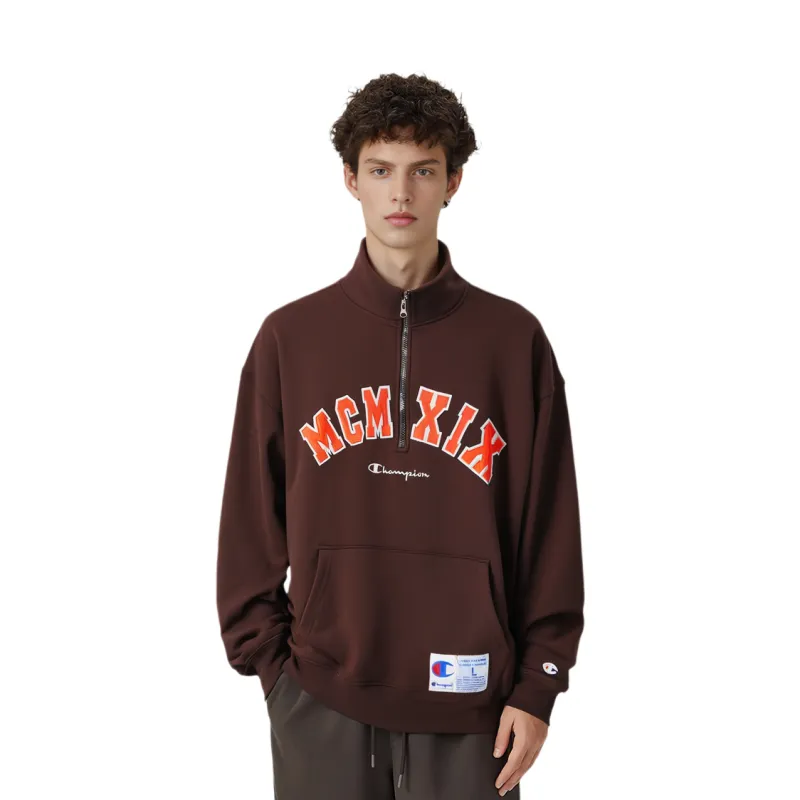 Champion Action Style FW24 Sweatshirt Unisex Dark Brown-1