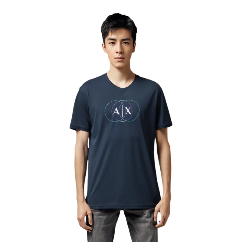 ARMANI EXCHANGEAE SS24 T Shirt Men's Navy Blue-7