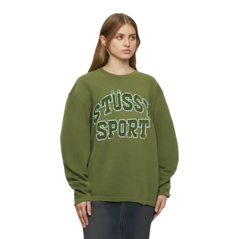 Stussy 2 Tone Cotton Mesh Crew-8