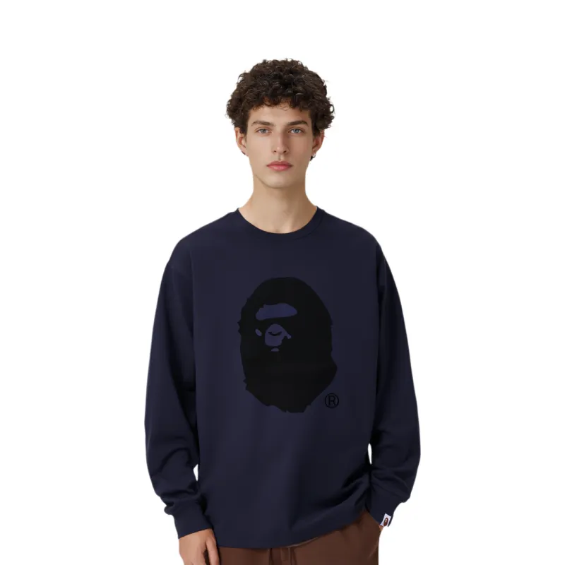 A BATHING APE Head Brushed Cotton Long-Sleeve Tee-7