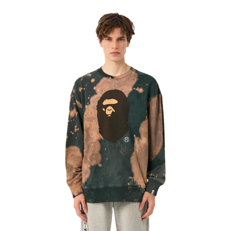Bape Tie Dye Ape Head Relaxed Fit Crewneck Sweatshirt-4