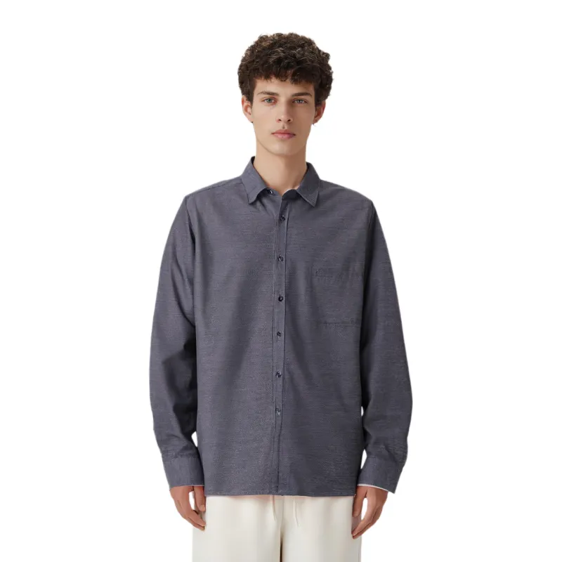 FIRS Shirts Men Gray Twill-2