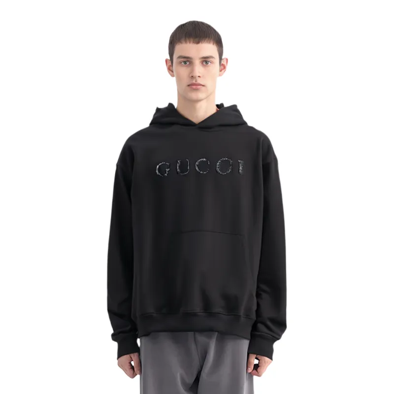 GUCCI Logo Embellished Hoodie-1