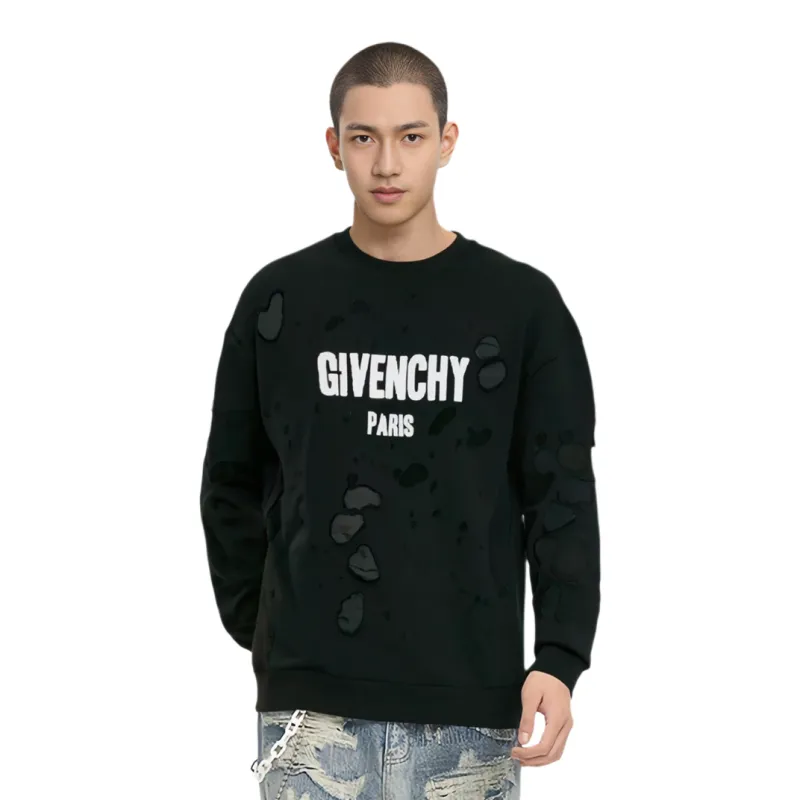 Givenchy Distressed Logo Print Sweatshirt-1