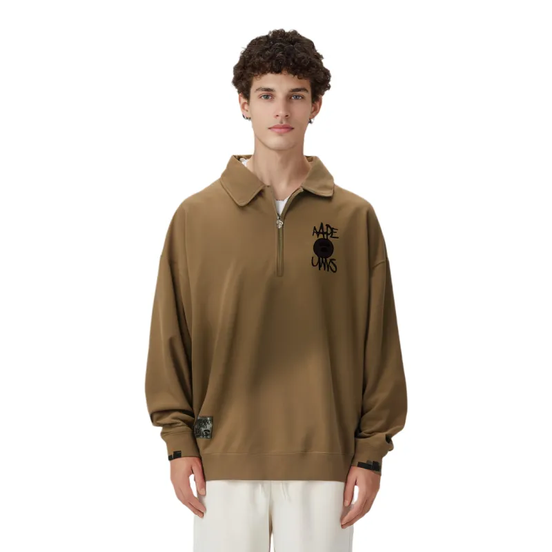 Aape Embroidered Logo Long sleeve Polo Shirt-3