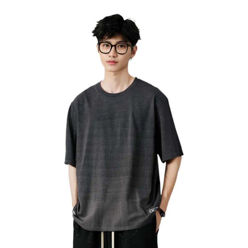 LiNing T-Shirt Men's Black Smoke Gray-2