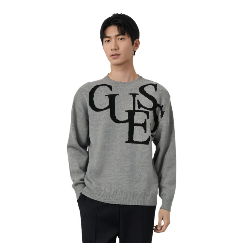 GUESS Sweaters Men Gray-2