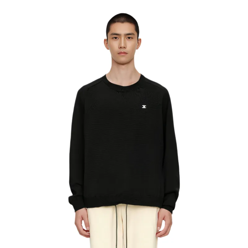 CELINE Triomphe Crew Neck Sweater In Wool-2