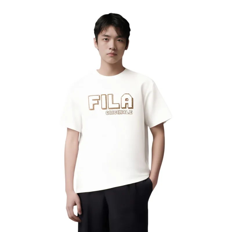 FILA T Shirts Men Cloud White-5