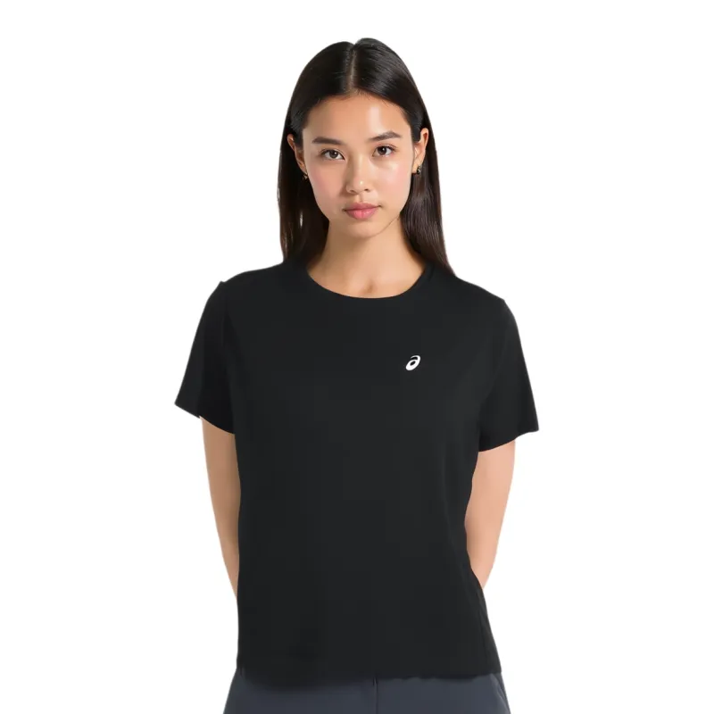 Asics T-Shirt Women's Black Silver-1
