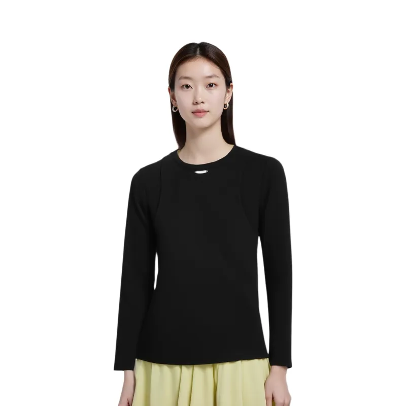 IHIMI T Shirts Women's Black-1