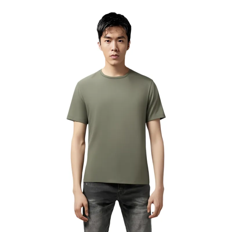 Massimo Dutti T Shirt Men's Moss Green-2