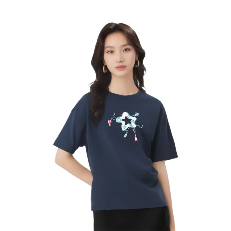 Converse Regular T Shirt Women's Dark Blue-1