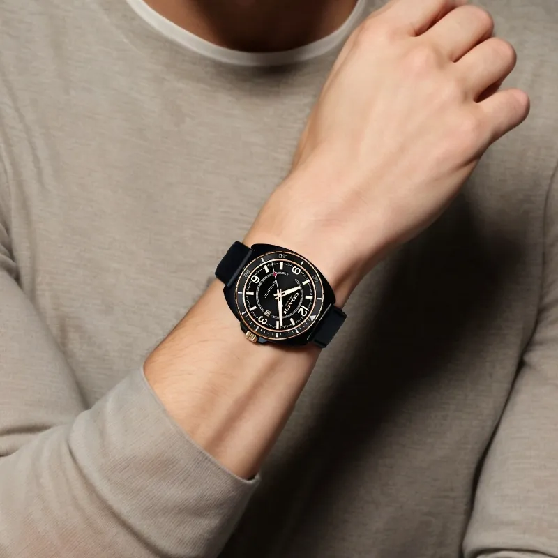 COACH Wrist Watch Automatic Mechanical Movement Leather Strap 44mm Black Dial Men's Watches-2