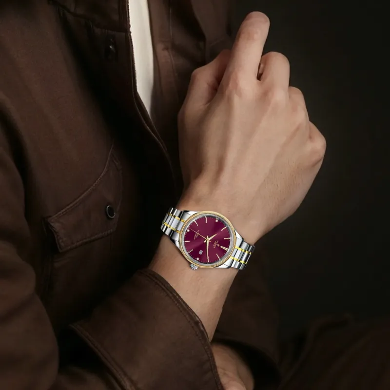 TUDOR Wind Style Collection Automatic Mechanical Movement Men's Watches Watch 41mm Red Watch Dial M12703 0015-1