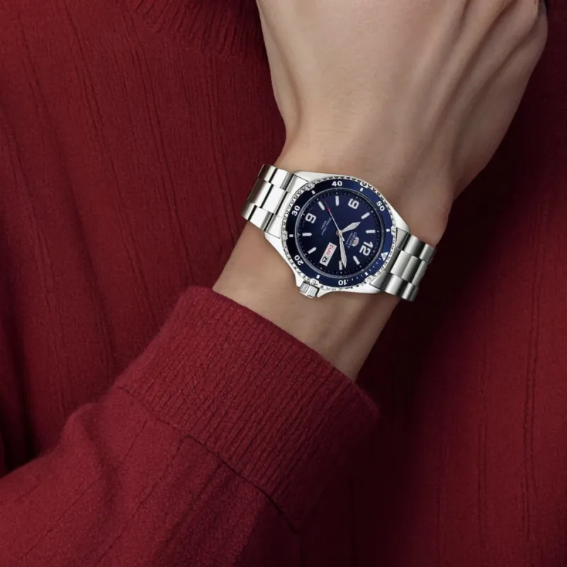 ORIENT Mako II Collection Automatic Mechanical Movement Stainless Steel Strap Watch 41mm Men's Watches Blue Dial-3