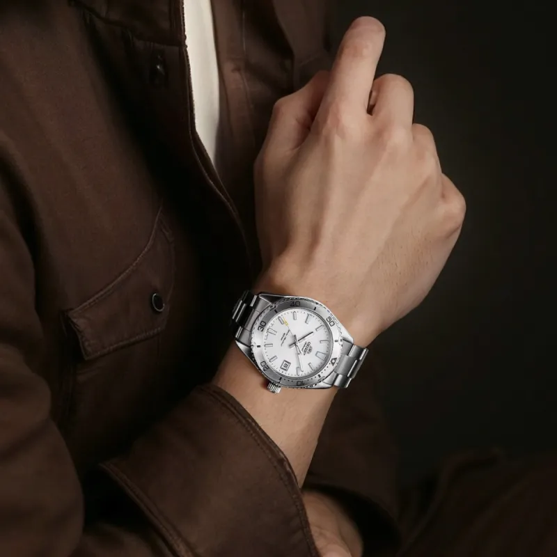 ORIENT Automatic Mechanical Movement Stainless Steel Strap Japanese / Korean Watches 46.5mm Men's Watches White Dial-4
