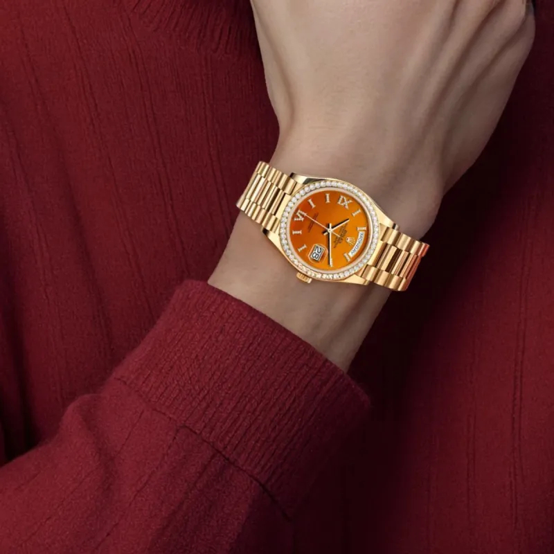 ROLEX Men Week type Calendar Watch-4