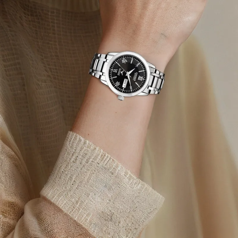 CITIZEN Automatic Mechanical Movement Stainless Steel Strap Watch Men's Watches Black Dial-2