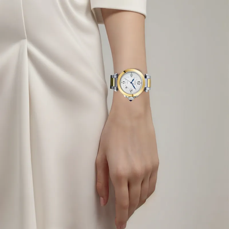 CARTIER PASHA DE Automatic Mechanical Movement Women's Watch Watch 41mm White Dial Stainless Steel Case-3