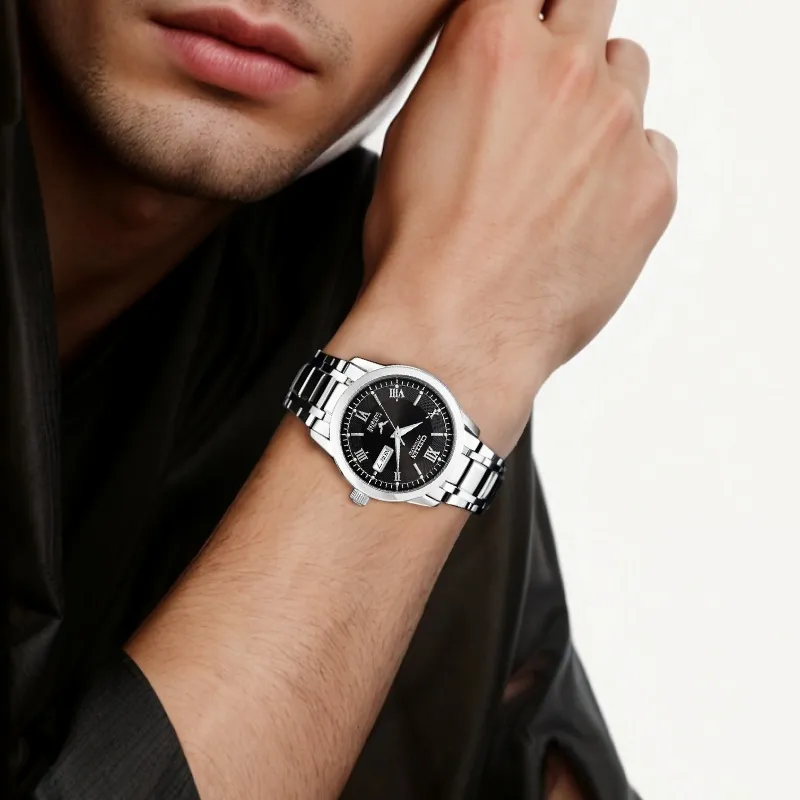 CITIZEN Automatic Mechanical Movement Stainless Steel Strap Watch Men's Watches Black Dial-3