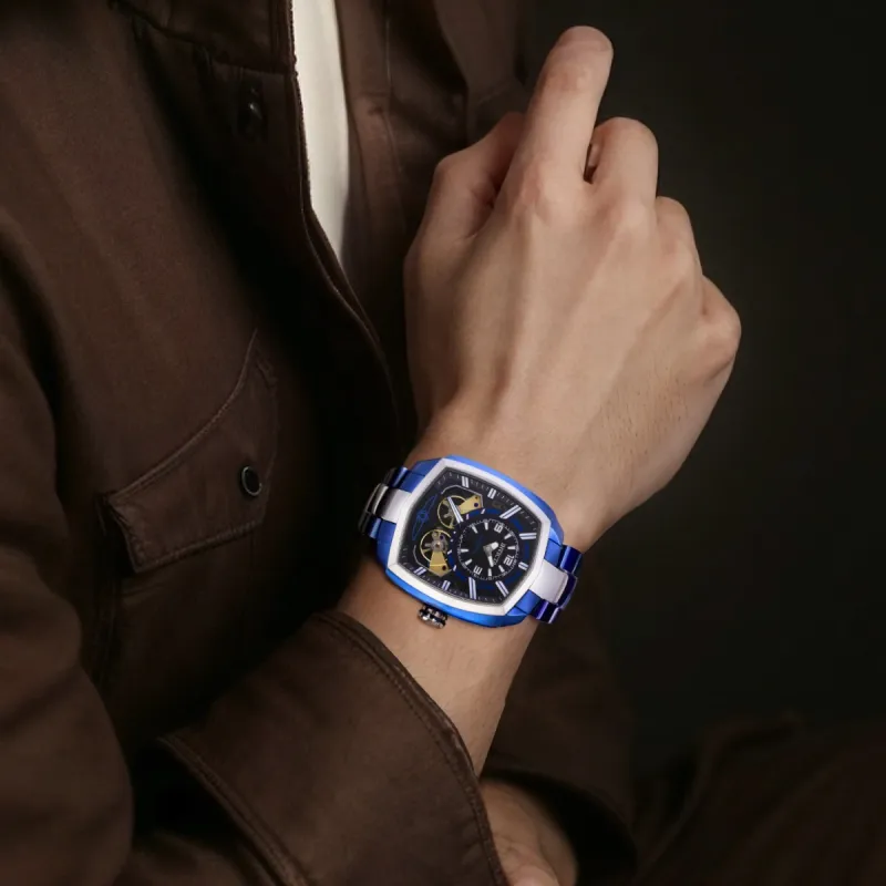 INVICTA Wrist Watch Automatic Mechanical Movement Stainless Steel Strap 48mm Black Dial Men's Watches-2
