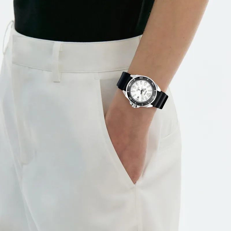 SEIKO Prospex Collection Automatic Mechanical Movement Silicone Strap Watch 44mm Men's Watches White Dial-3