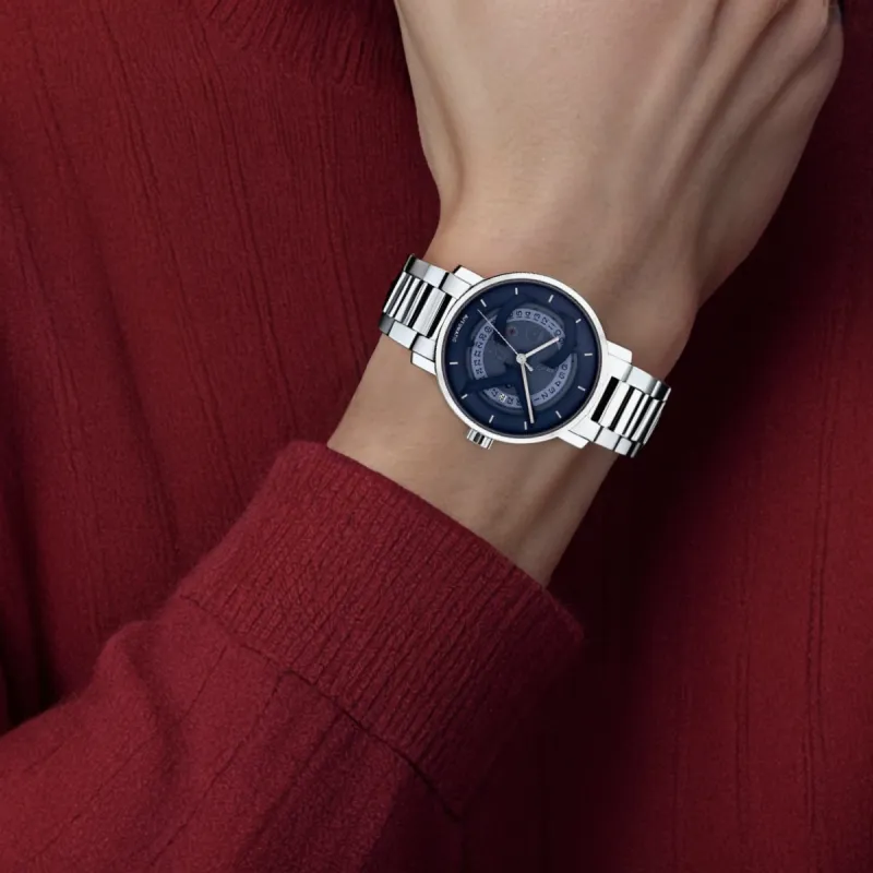 CALVIN KLEIN Wrist Watch Automatic Mechanical Movement Steel Strap 40mm Blue Dial Men's Watches-3