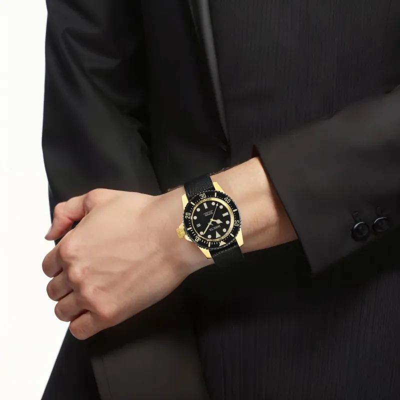 INVICTA Wrist Watch Automatic Mechanical Movement Polyester Strap 44mm Black Dial Men's Watches-1