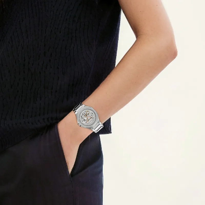 ARMANI EXCHANGEAE Armani Wrist Watch Mechanical Movement Stainless Steel Strap 36mm Silver Dial Women's Watch-2