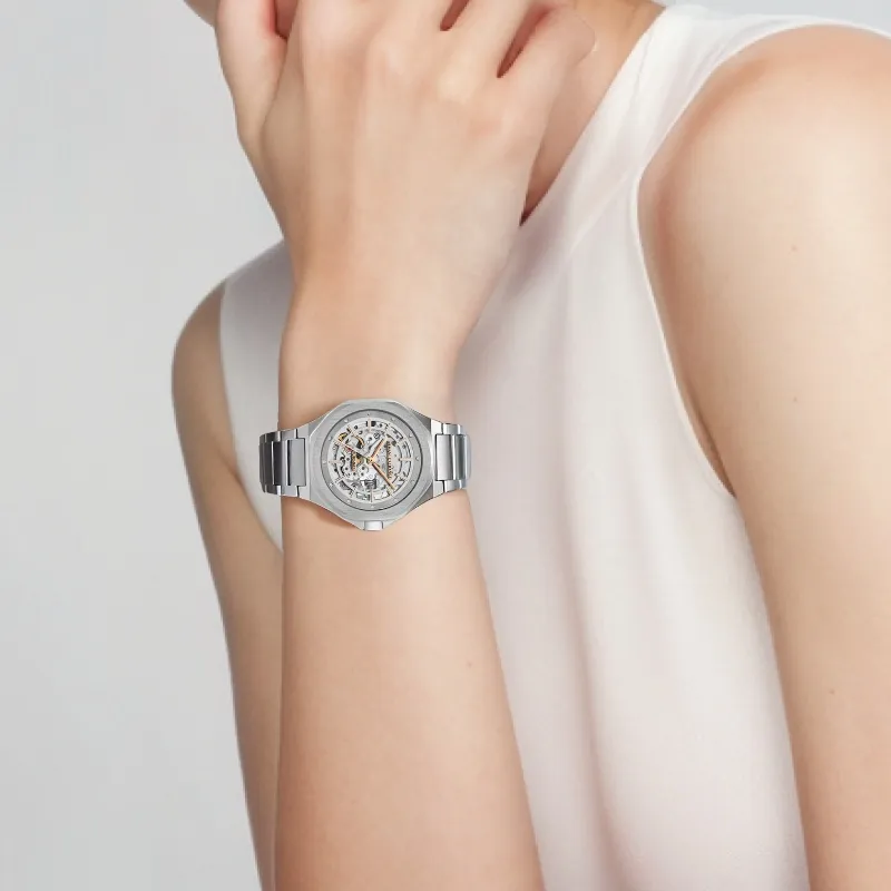 ARMANI EXCHANGEAE Armani Wrist Watch Mechanical Movement Stainless Steel Strap 36mm Silver Dial Women's Watch-4