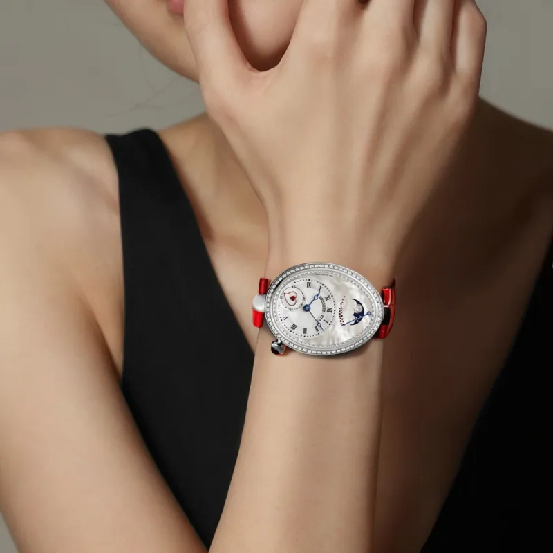 BREGUET REINE DE NAPLES Automatic Mechanical Movement Women's Watch Watch 36.5*28.45mm White Dial-3