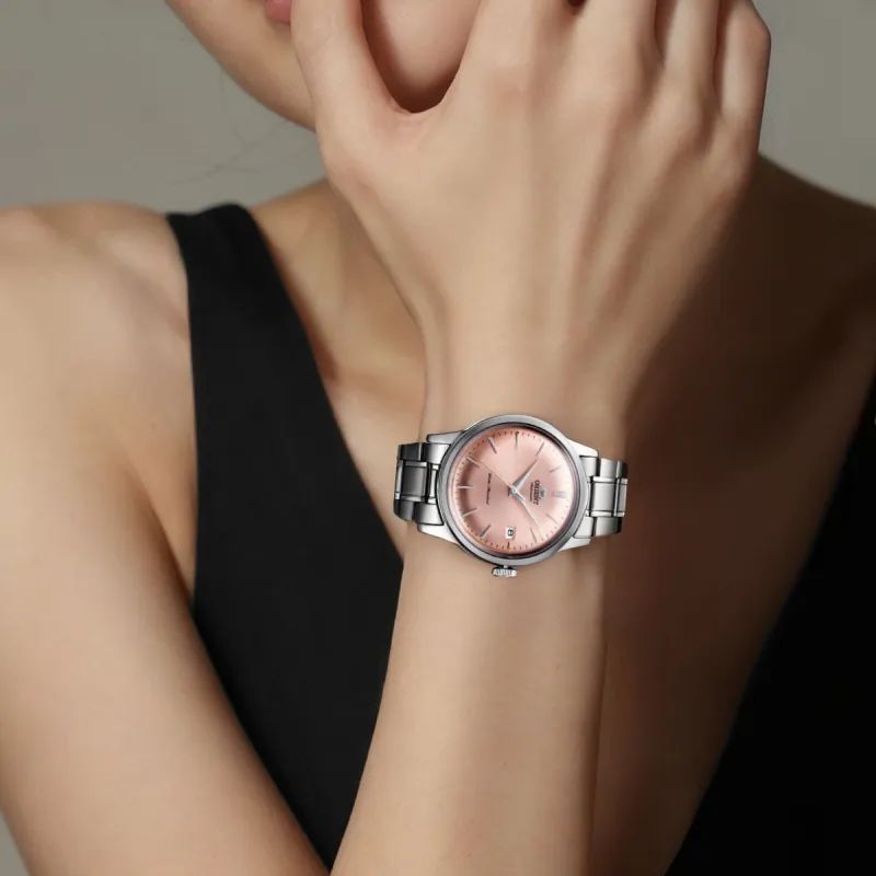 ORIENT Automatic Mechanical Movement Stainless Steel Strap Watch 38.4mm Women's Watch Pink Watch Dial-4