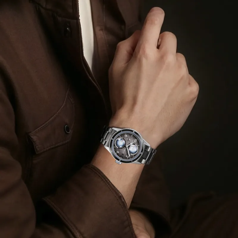MONTBLANC Automatic Mechanical Movement Men's Watches Watch 42mm Gray Dial Titanium Watch Case Titanium Strap-1
