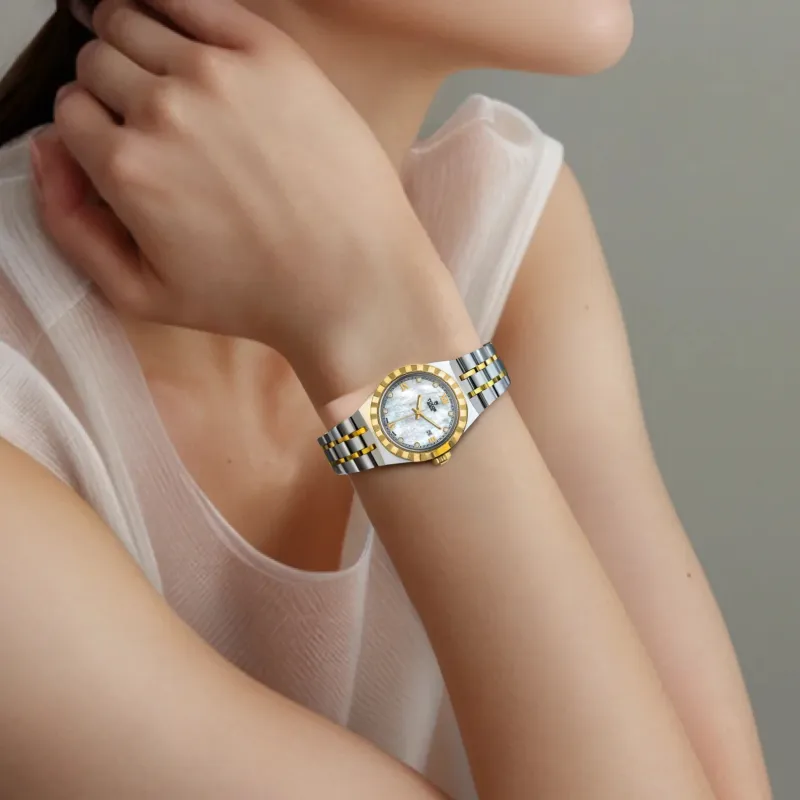 TUDOR Royal Collection Automatic Mechanical Movement Women's Watch Watch 28mm White Dial Steel Watch Case Steel Strap-0