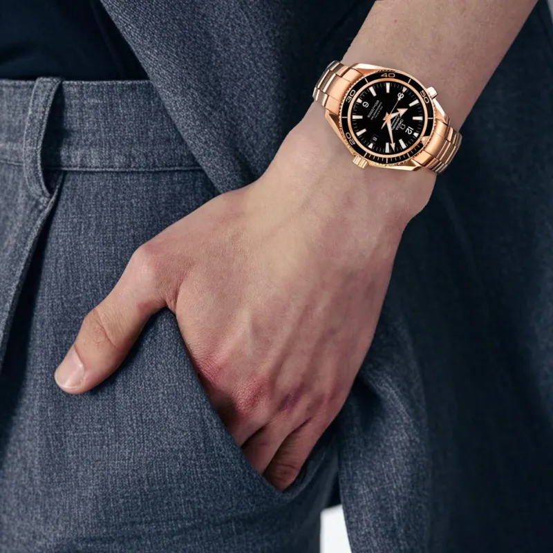 OMEGA Seahorse Series Ocean Universe Automatic Mechanical Movement Men's Watches Watch 42mm Black Dial-3