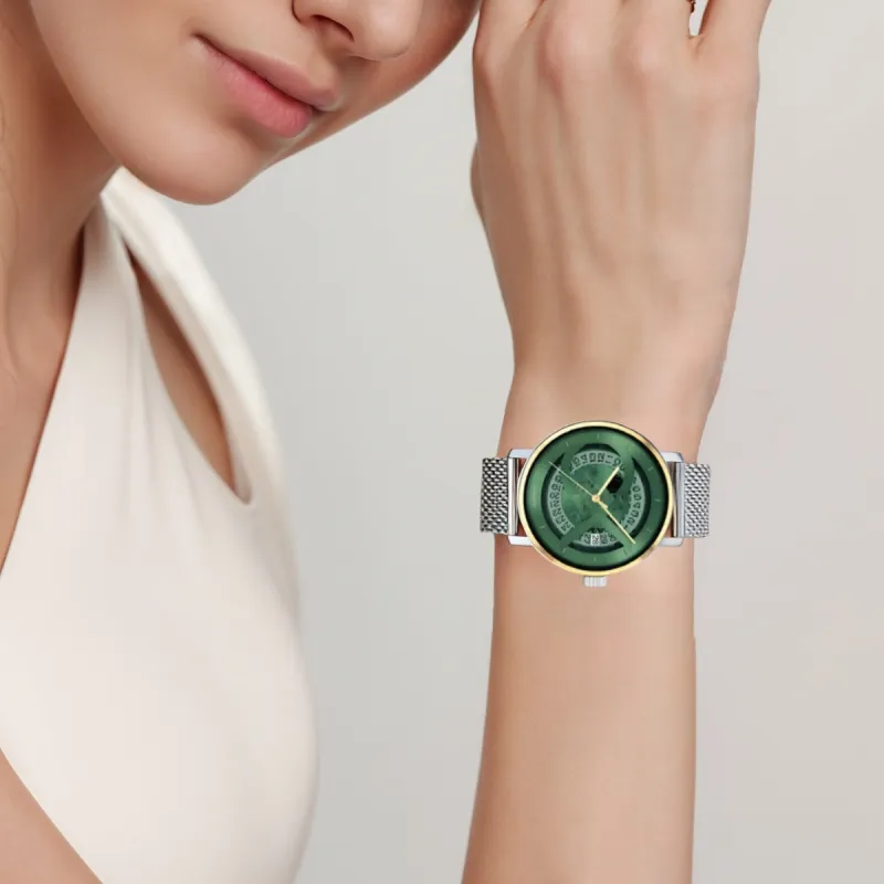 CALVIN KLEIN Wrist Watch Automatic Mechanical Movement Steel Strap 40mm Green Dial Unisex-3